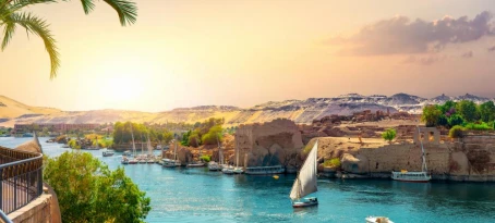 View of the Great Nile in Aswan