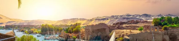View of the Great Nile in Aswan