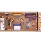 Room layout of the Penthouse Suite.