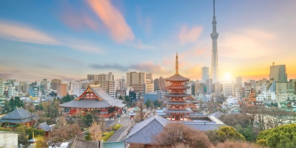 View of Tokyo skyline