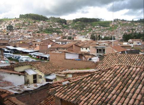 Out our Cusco hotel room, Taypikala Hotel.