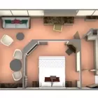Room layout of the Penthouse Suite at the Seabourne Venture