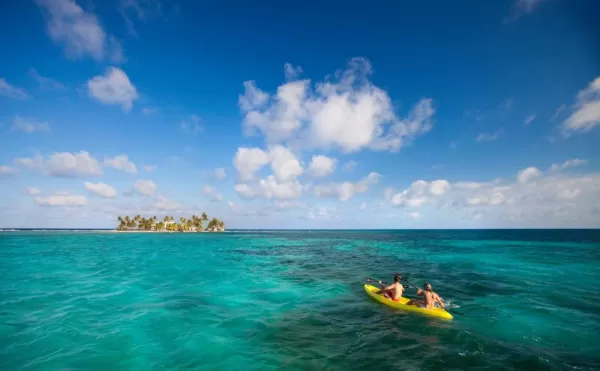 Enjoy water activities in private island of Thatch Caye