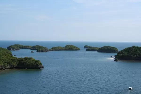 The Hundred islands in the Philippines
