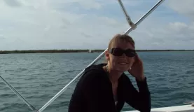 Me on a boat in Belize