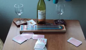 Cribbage and wine
