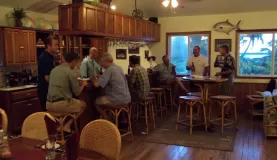 Guesting enjoying drinks at Turneffe Flats