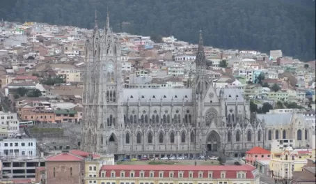 Basilica del Vote Nacional in Quito. Imagine climbing into the towers!