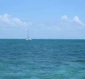 View from the beach on Caye Caulker