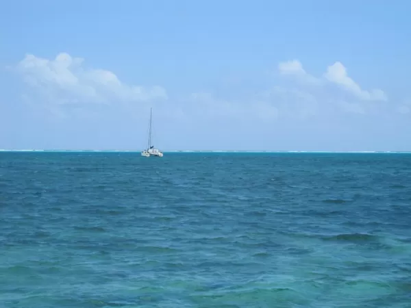 View from the beach on Caye Caulker