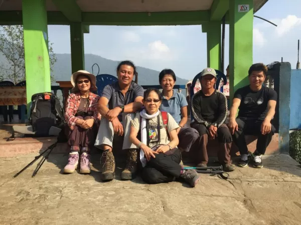 Trekkers and the support crew