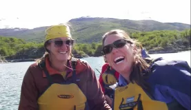 We're all smiles in Tierra del Fuego National Park