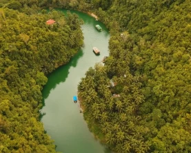Loboc river in the rainforest Philippines, Bohol