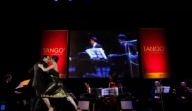 A live orchestra accompanied the tango dancers