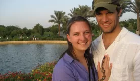 A couple in the park in Egypt.