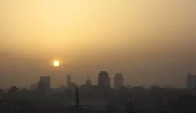 Sunset over the city of Cairo