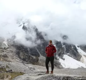 Posing at the pass. Not pictured is me breathing very hard!