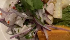 First meal in Peru was this amazing ceviche in Lima.