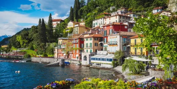 View of Varenna town at Lake Como, Italy