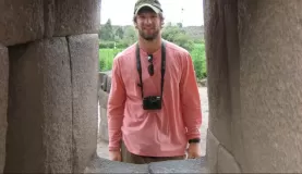 Matt framed by the Incan architecture