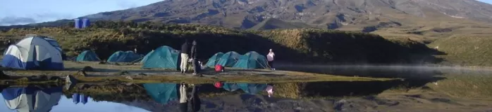 Camping near the base of the Cotopaxi Volcano