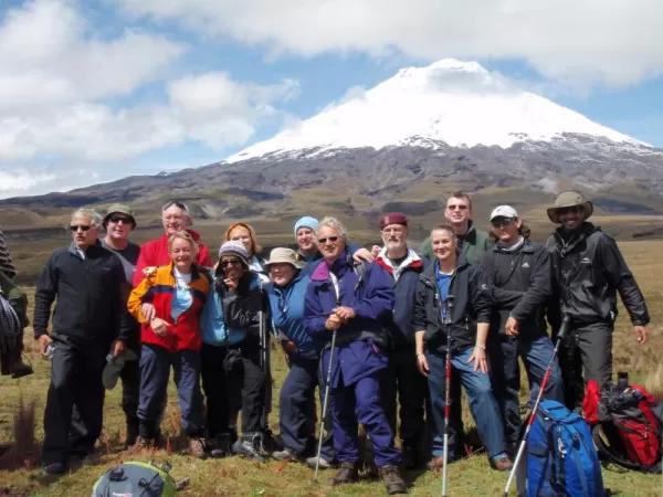 Hiking group near Cotopaxi