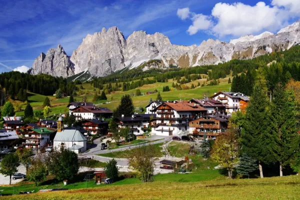 Charming city of Cortina d'Ampezzo
