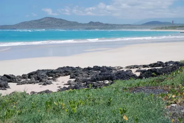 The beach at Puerto Villamil, Isabela Island in the Galapagos