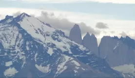 Our first view of the famous Torres Del Paine