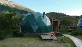 Our dome at the Ecocamp in Patagonia