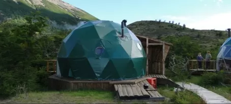 Our dome at the Ecocamp in Patagonia
