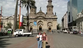 Margy and I in the square-Santiago