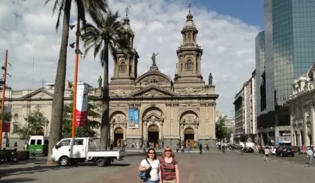 Margy and I in the square-Santiago