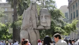 great statue we saw while walking in Santiago