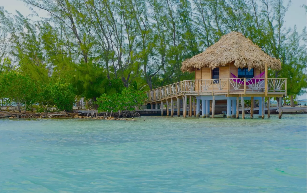 All-Inclusive Private Island Resort in Belize offering overwater bungalows