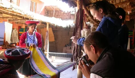 Tour of the local Peruvian weavers and their textiles
