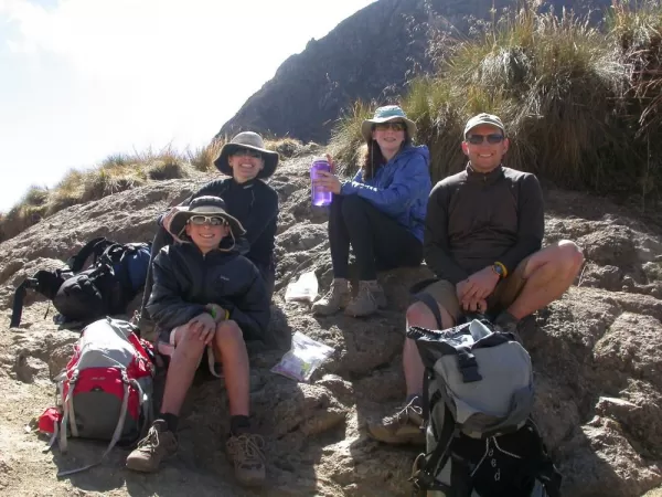 family photo on the Salcantay trek