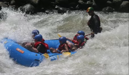 Big hit while whitewater rafting the Pacuare River!
