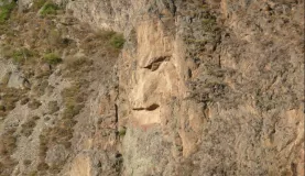 face on the mountain at Ollantaytambo