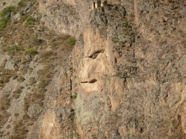 face on the mountain at Ollantaytambo
