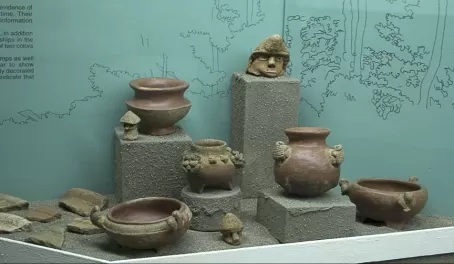 Inside Museo Nacional one finds cultural artifacts