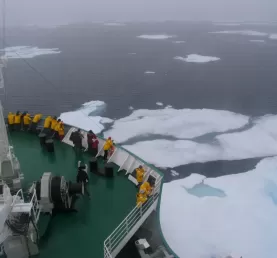Fog Shrouded Polar Sea Ice, Greenland 