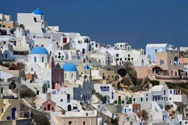 The whitewashed walls of Greece