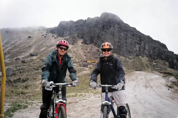 On a biking our of Ecuador at Pichincha Volcano
