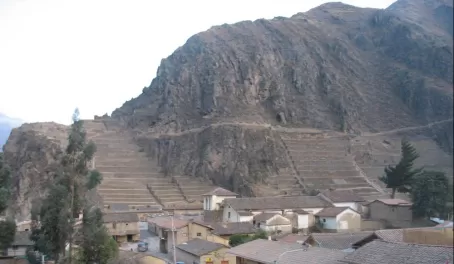 View of Ollantaytambo ruins from my parents' hotel room