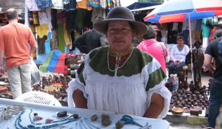 Seller at the Otavalo Market