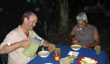 Dinner at the forest camp
