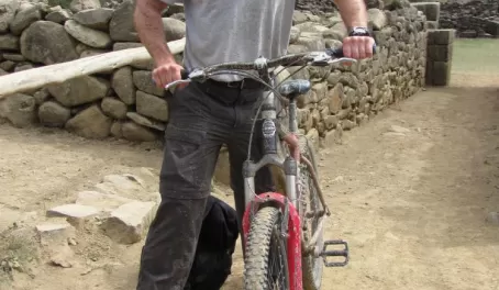 Chris and his mountain bike