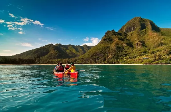 Kayak the tropical shores of Hawaii