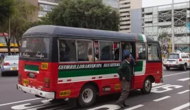 Colorful Bus in Lima